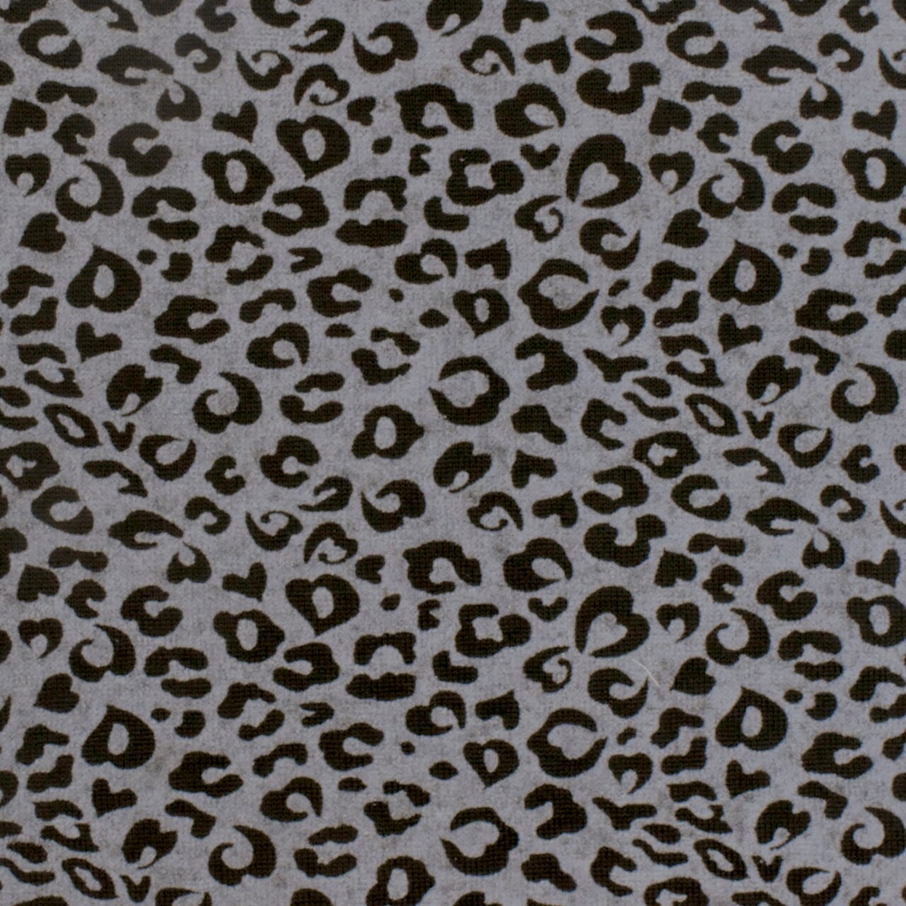 Gray-Black Leopard Velvet Flocked Stretch Jersey Knit Fabric By the Yard